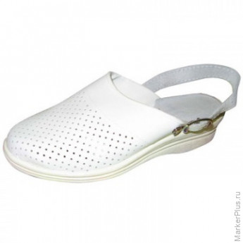 Сабо жен.нат.кожа цв.белый(р.40) (4-12-7)