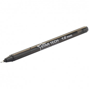 Ручка шариковая PenSan "Star Tech" черная, 1мм, игольчатый стержень, на масляной основе 12 шт/в уп