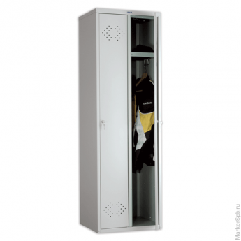 Шкаф металлический для одежды ПРАКТИК 'LS-21', двухсекционный, 1830х575х500 мм, 33 кг