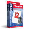 Мешок для пылесоса (пылесборник) синтетический TOPPERR EX10, ELECTROLUX, PHILIPS, AEG, КОМПЛЕКТ 4 шт., 1404