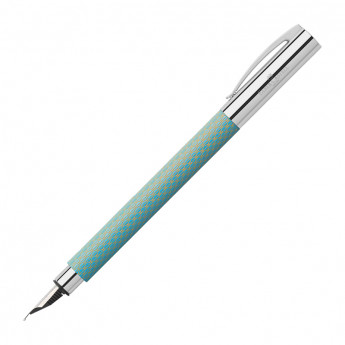 Ручка перьевая Faber-Castell "Ambition OpArt 2020 Fine", синяя, небесно-голуб., под. упак