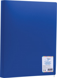 Папка с пруж. cкоросшивателем OfficeSpace, 15мм, 500мкм, синяя