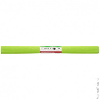Бумага крепированная 50*250 см, 32 г/м2, зелёное яблоко, в рулоне, 3 шт/в уп