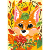 Картина по номерам для малышей Осенняя лисичка набор Ркн-063