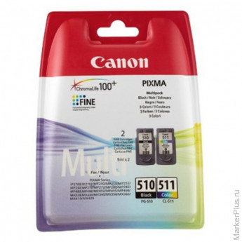 Картридж оригинальный Canon PG-510 черный/CL-511 цветной MultiPack (2 картриджа в одной упаковке)