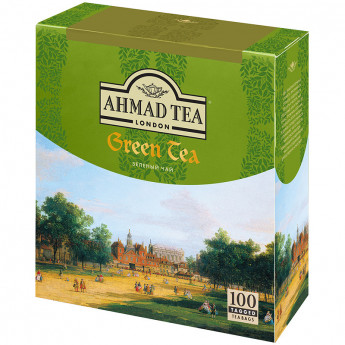 Чай Ahmad "Green Tea", зеленый, 100 пакетиков по 2г