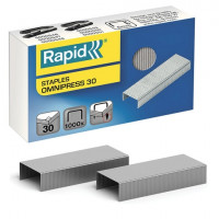 Скобы для степлера RAPID "Omnipress 30" №24/6, 1000 штук, в картонной коробке, до 30 листов, 5000559