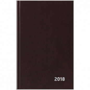 Ежедневник датированный 2018г., A5, 168л., бумвинил, OfficeSpace, коричневый