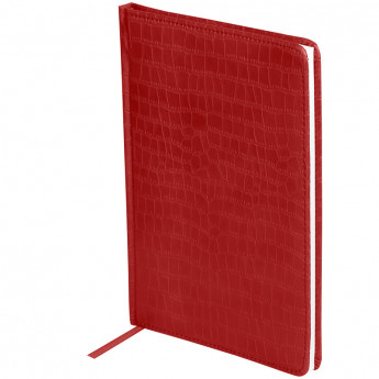 Ежедневник недатированный, A5, 160л., кожзам, OfficeSpace "Croco", красный
