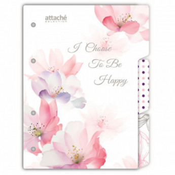 Разделитель пластиковый А5 Attache Selection Flower dreams, 3шт/уп, в ассорти., комплект 3 шт