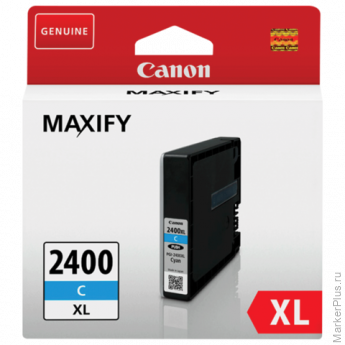 Картридж струйный CANON (PGI-2400XLС) iB4040/MB5040/MB5340, голубой, оригинальный, ресурс 1500 стр., 9274B001