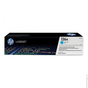 Картридж лазерный HP (CE311A) CLJ CP1025/CP1025NW, №126A, голубой, оригинальный, ресурс 1000 страниц