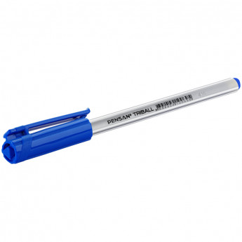 Ручка шариковая PenSan "Triball" синяя, 1мм, игольчатый стержень, на масляной основе 12 шт/в уп