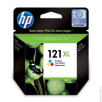 Картридж струйный HP (CC644HE) Deskjet D2500/2530/F4200, №121XL, цветной, оригинальный, 440 стр.