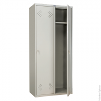 Шкаф металлический для одежды ПРАКТИК "LS-21-80", двухсекционный, 1830х813х500 мм, 40 кг