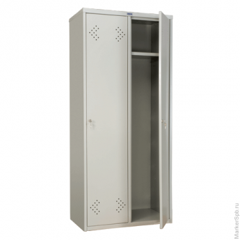 Шкаф металлический для одежды ПРАКТИК 'LS-21-80', двухсекционный, 1830х813х500 мм, 40 кг