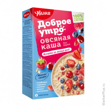 Каша Увелка овсяная Ассорти из лесных ягод, 5штx40г/уп