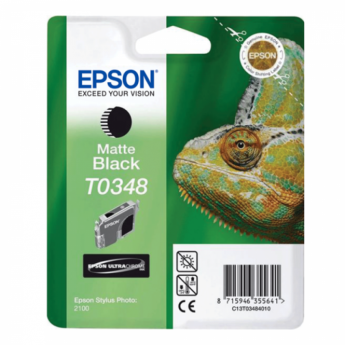 Картридж струйный EPSON (C13T03484010) Stylus Photo 2100, черный матовый, оригинальный