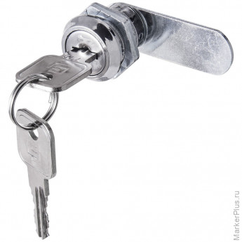 Замок почтовый пластиковый, длина 20 мм, d - 17,5 мм, 90 градусов, прямой ригель, гайка, 3491