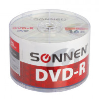 Диски DVD-R SONNEN, 4,7 Gb, 16x, Bulk, 50 шт., 512574, комплект 50 шт