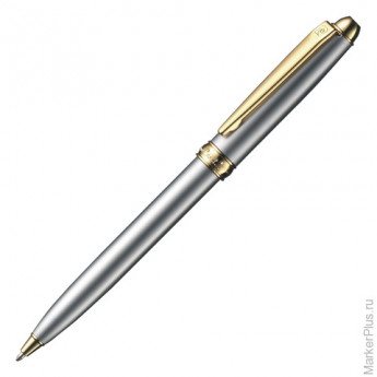 Ручка шариковая PIERRE CARDIN ECO (Пьер Карден), корпус серебристый, латунь, лак, золото, PC4111BP, 