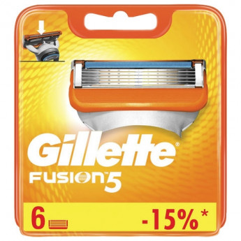 Сменные кассеты для бритья 6шт GILLETTE (Жиллет) Fusion, для мужчин, 50016225