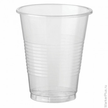 Стакан одноразовый ОСОБО ПЛОТНЫЙ, 200 мл, пластиковый, "ПРЕМИУМ", прозрачный, полипропилен, КОМПЛЕКТ 200 шт., 607740, комплект 200 шт