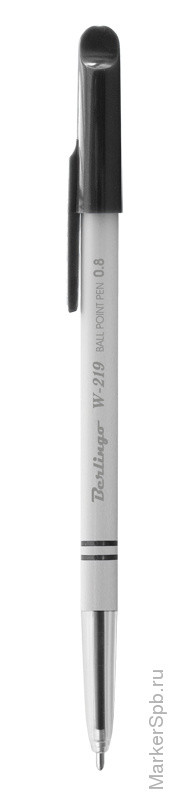 Ручка шариковая "W-219", черная, 0,7мм