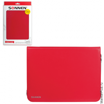 Чехол-обложка для планшетного ПК универсальный 9"-10,1" SONNEN, кожзаменитель, 275x190x25 мм, красны