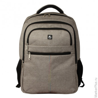 Рюкзак BRAUBERG универсальный с отделением для ноутбука, серый, "Омега", 32 литра, 49х35х18 см, 2263