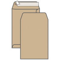 Пакет почтовый C4, UltraPac, 229*324мм, коричневый крафт, отр. лента, 90г/м2