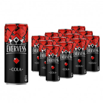 Напиток Evervess Cola газированный ж/б 0,33л 12шт/уп, комплект 12 шт