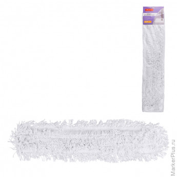 Насадка для цельной швабры-рамки OfficeClean Professional кар-нзавяз., 90*15см, хлопок (ворс 3,5*6см), белая