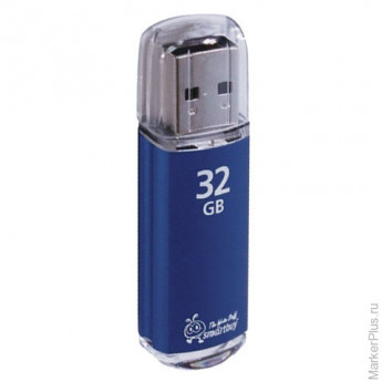 Флэш-диск 32 GB, SMARTBUY V-Cut, USB 2.0, синий, SB32GBVC-B