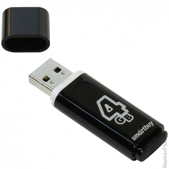 Память Smart Buy USB Flash 4GB Glossy черный