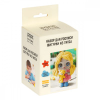 Набор для росписи из гипса ТРИ СОВЫ ' Кукла Оля', с красками и кистью, картонная коробка