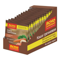 Каша Ясно Солнышко гречневая с морковью и луком, шоу-бокс, 45гх15шт/уп, комплект 15 шт