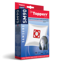 Мешок для пылесоса (пылесборник) синтетический TOPPERR SM 90, SAMSUNG, КОМПЛЕКТ 4 шт., 1407