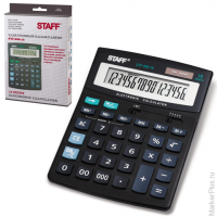 Калькулятор STAFF настольный STF-888-16, 16 разрядов, двойное питание, 200х150 мм