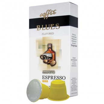Капсулы для кофемашин NESPRESSO, "Амаретто", натуральный кофе, BLUES, 10 шт. х 5 г, 4600696101010