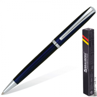 Ручка подарочная шариковая BRAUBERG 'Cayman Blue', корпус синий, узел 1 мм, линия письма 0,7 мм, синяя, 141409