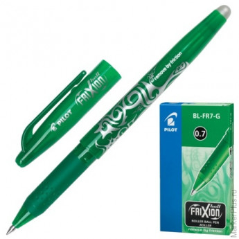 Ручка "Пиши-стирай" гелевая PILOT BL-FR-7 "Frixion", толщина письма 0,35 мм, зеленая