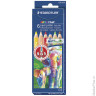 Карандаши цветные утолщенные STAEDTLER "Noris Club", 6 цветов, грифель 6 мм, европодвес, 129 NC6
