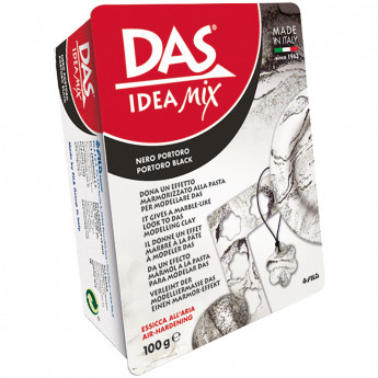 Масса для лепки "DAS IDEA MIX", 100гр, имитация камня, черный