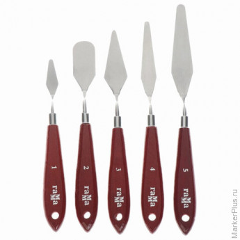 Мастихины кованые ГАММА "Студия", набор 5 штук, картонная упаковка, европодвес, 2131018_01_03, комплект 5 шт