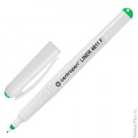 Ручка капиллярная CENTROPEN, трехгранная, корпус белый, толщина письма 0,3 мм, зеленая, 4611/1З