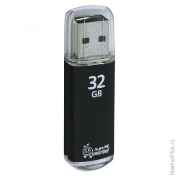 Флэш-диск 32 GB, SMARTBUY V-Cut, USB 2.0, черный, SB32GBVC-K