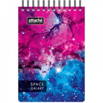 Блокнот 120л,А6,Space Galaxy,107х152мм,70км,белый