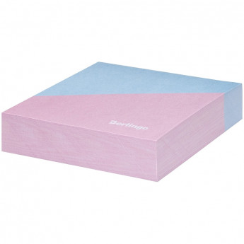 Блок для записи декоративный на склейке Berlingo 'Haze' 8,5*8,5*2, розовый/голубой, 200л.