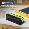 Пенал BRAUBERG с объемной "тракторной" молнией, 1 отделение, ПВХ, 22х8х6,5 см, "Neon green", 271564 Пенал BRAUBERG с объемной "тракторной" молнией, 1 отделение, ПВХ, 22х8х6,5 см, "Neon green", 271564